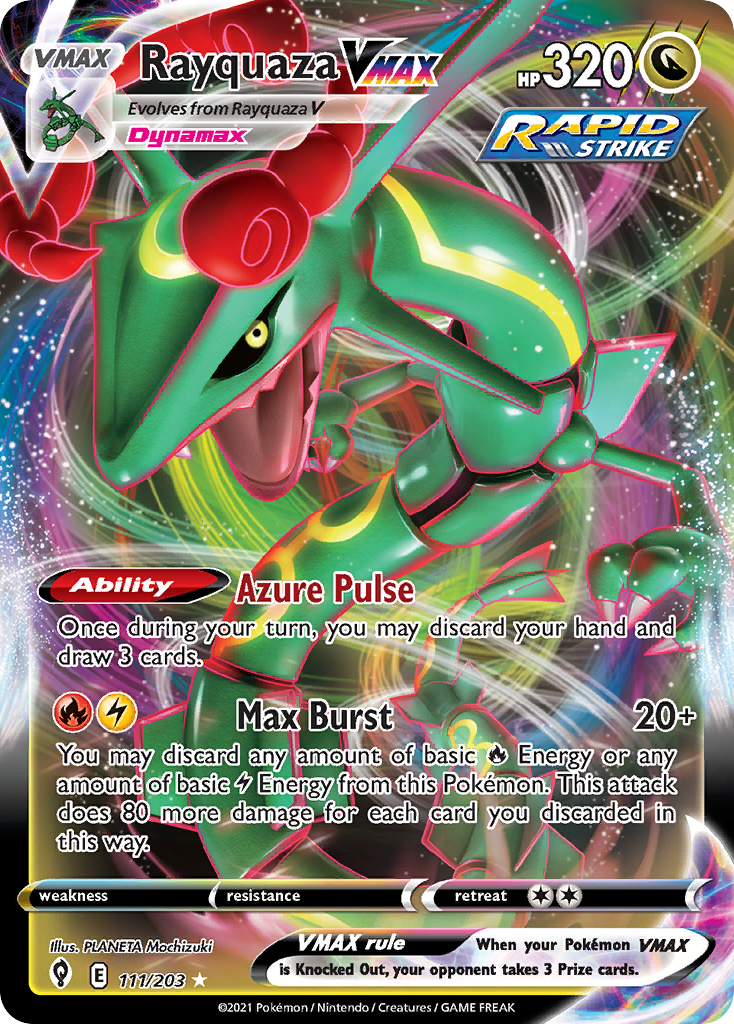 Rayquaza VMAX 111/203 Rare Holo VMAX | Evolving Skies | Pokemon Card