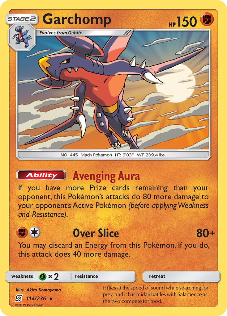Garchomp 114/236 Rare Holo | Unified Minds | Pokemon Card