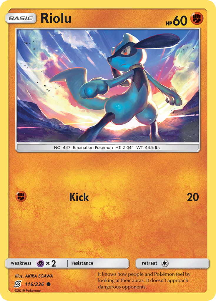 Riolu 116/236 Common | Unified Minds | Pokemon Card