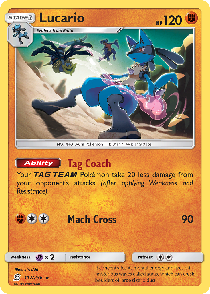 Lucario 117/236 Rare | Unified Minds | Pokemon Card
