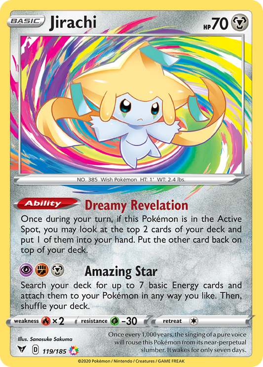 Jirachi 119/185 Amazing Rare | Vivid Voltage | Pokemon Card