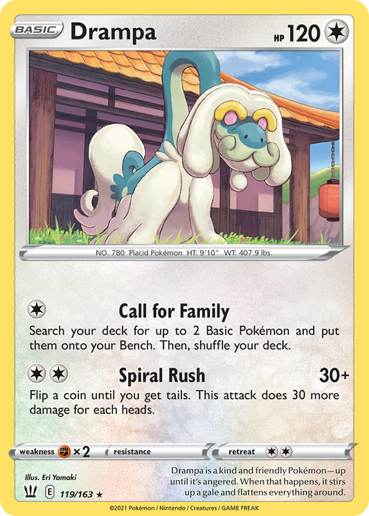 Drampa 119/163 Rare | Battle Styles | Pokemon Card