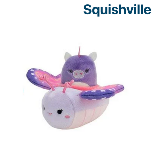 Purple Unicorn in Butterfly Plane ~ Mini Squishmallow in VEHICLE Squishville Plush ~ IN STOCK