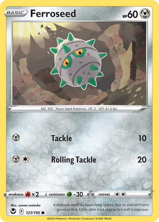 Ferroseed 121/195 Common | Silver Tempest | Pokemon Card