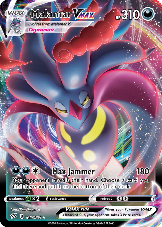 Malamar VMAX 122/192 Rare Holo VMAX | Rebel Clash | Pokemon Card