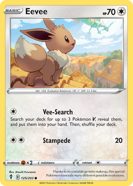 Eevee 125/203 Common | Evolving Skies | Pokemon Card