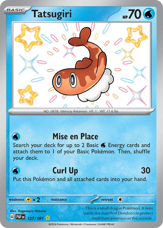 Tatsugiri 127/91 Shiny Rare | Paldean Fates | Pokemon Card