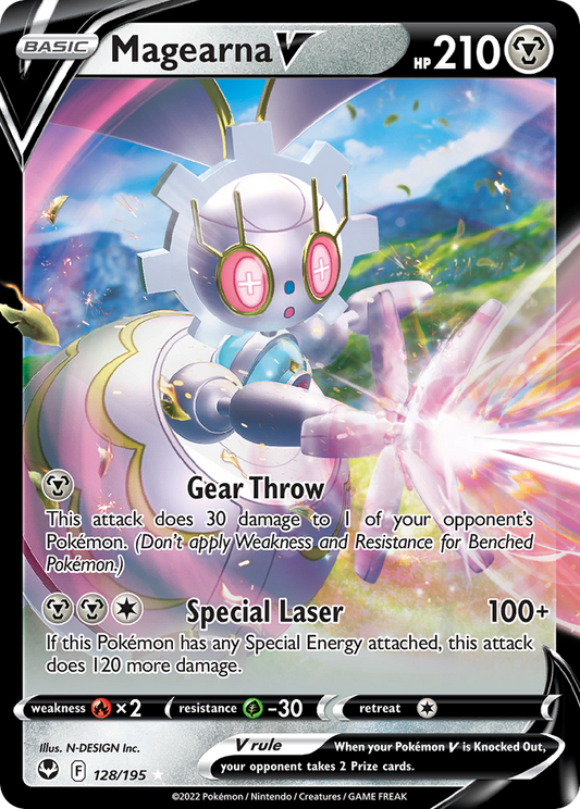 Magearna V 128/195 Rare Holo V | Silver Tempest | Pokemon Card