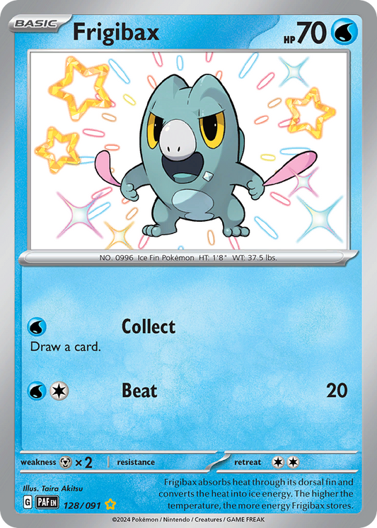 Frigibax 128/91 Shiny Rare | Paldean Fates | Pokemon Card