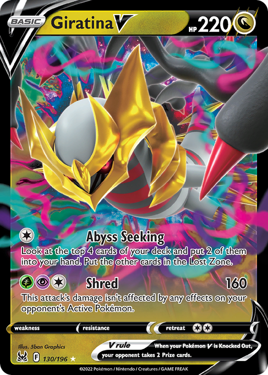 Giratina V 130/196 Rare Holo V | Lost Origin | Pokemon Card