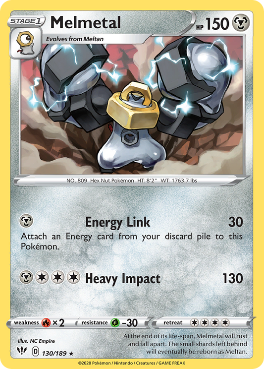 Melmetal 130/189 Rare | Darkness Ablaze | Pokemon Card