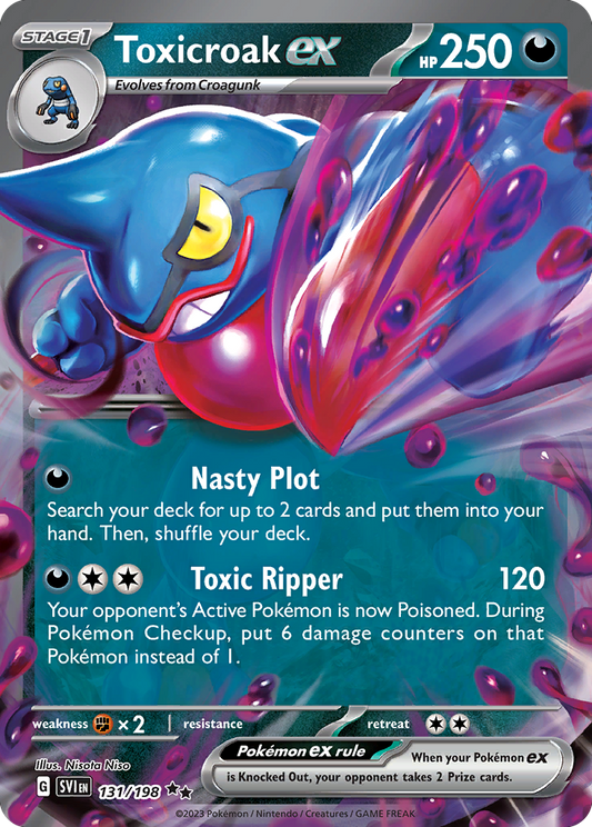 Toxicroak ex 131/198 Double Rare | Scarlet & Violet | Pokemon Card