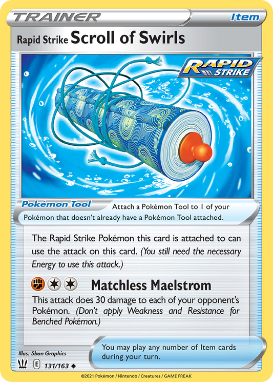 Rapid Strike Scroll of Swirls 131/163 Uncommon | Battle Styles | Pokemon Card