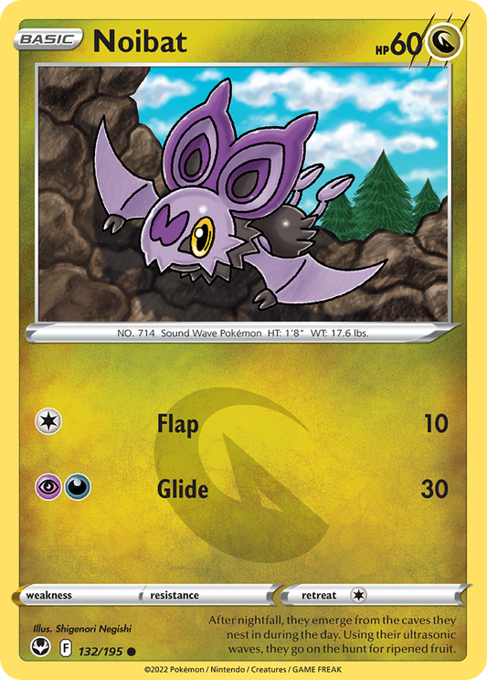 Noibat 132/195 Common | Silver Tempest | Pokemon Card