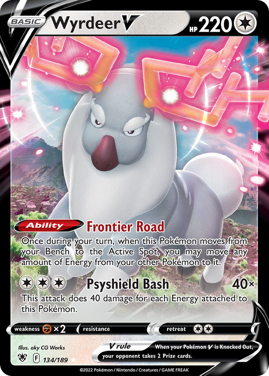 Wyrdeer V 134/189 Rare Holo V | Astral Radiance | Pokemon Card