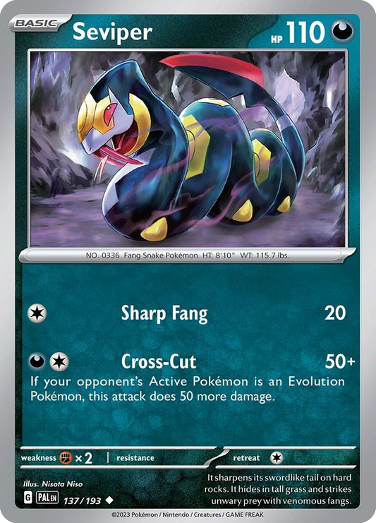 Seviper 137/193 Uncommon | Paldea Evolved | Pokemon Card