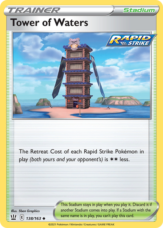 Tower of Waters 138/163 Uncommon | Battle Styles | Pokemon Card