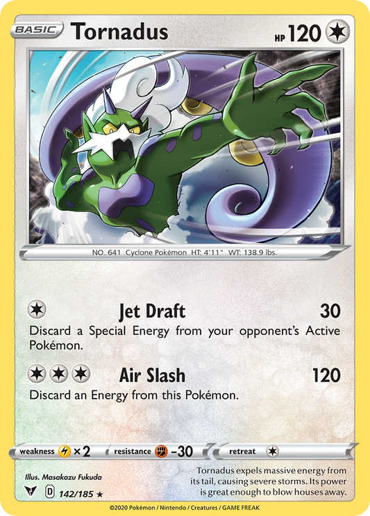 Tornadus 142/185 Rare Holo | Vivid Voltage | Pokemon Card