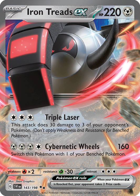 Iron Treads ex 143/198 Double Rare | Scarlet & Violet | Pokemon Card