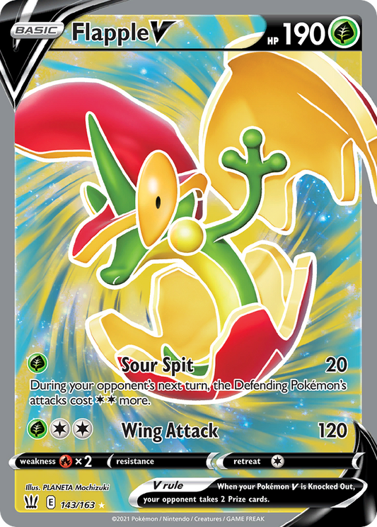 Flapple V 143/163 Rare Ultra | Battle Styles | Pokemon Card