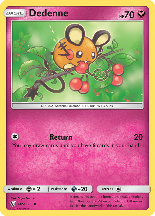 Dedenne 145/236 Uncommon | Unified Minds | Pokemon Card