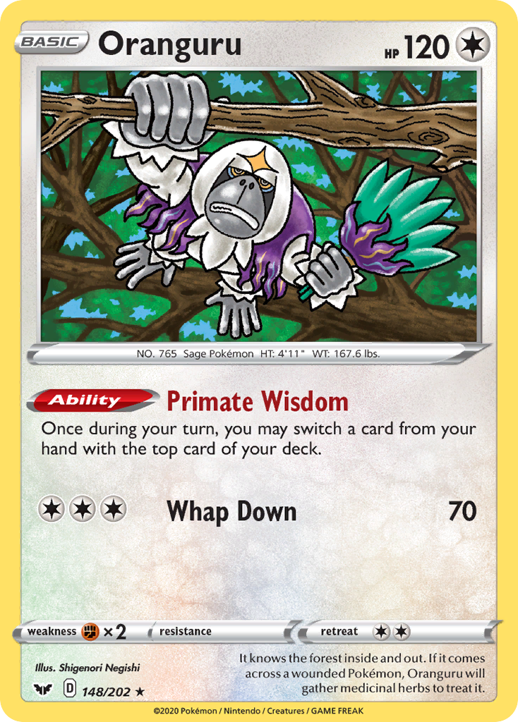 Oranguru 148/202 Rare Holo | Sword & Shield | Pokemon Card