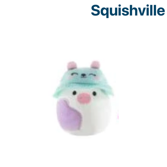 Purple White Cow with Hat ~ 2" Individual SERIES 5 Squishville by Squishmallows