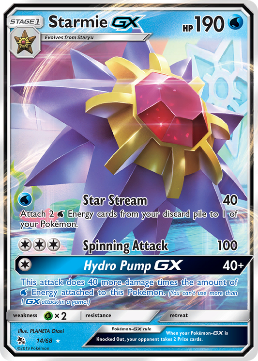 Starmie-GX 14/68 Rare Holo GX | Hidden Fates | Pokemon Card