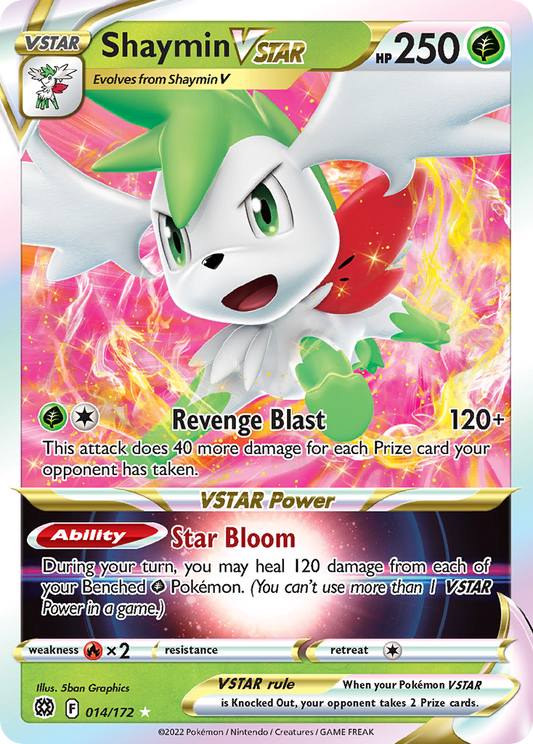 Shaymin VSTAR 14/172 Rare Holo VSTAR | Brilliant Stars | Pokemon Card