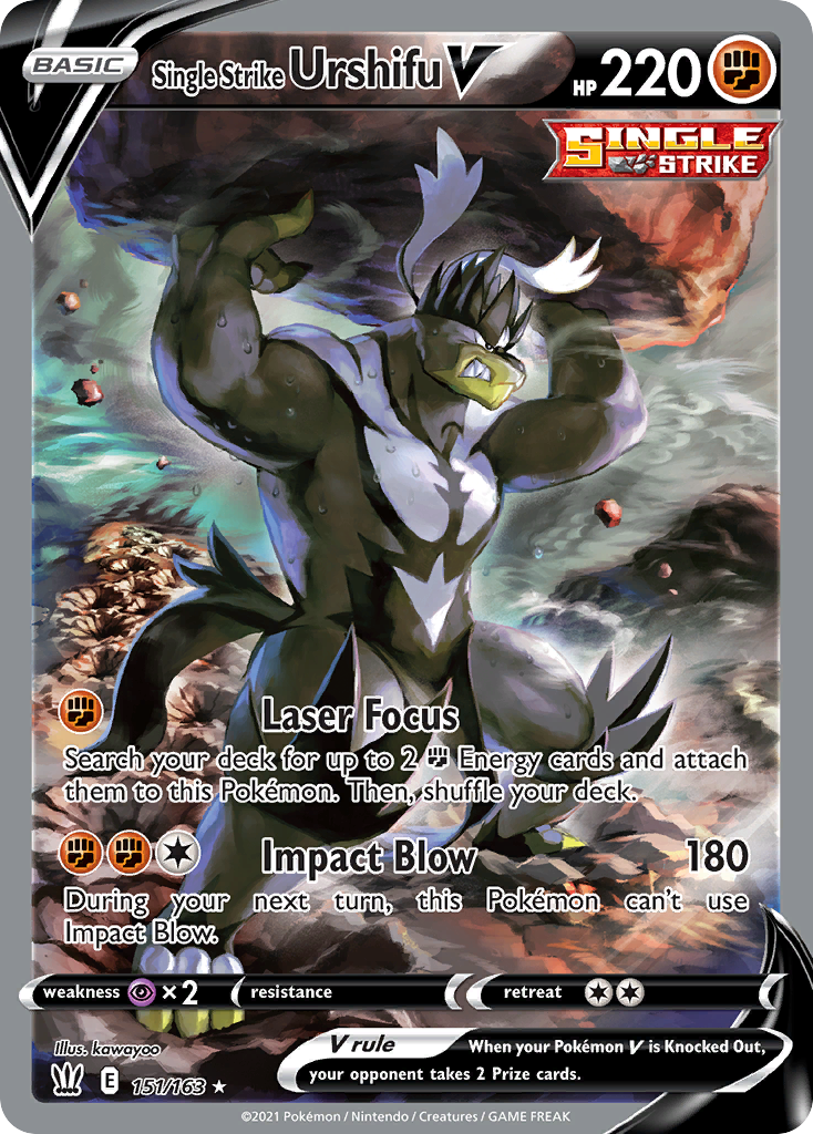 Single Strike Urshifu V 151/163 Rare Ultra | Battle Styles | Pokemon Card