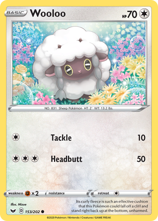 Wooloo 153/202 Common | Sword & Shield | Pokemon Card