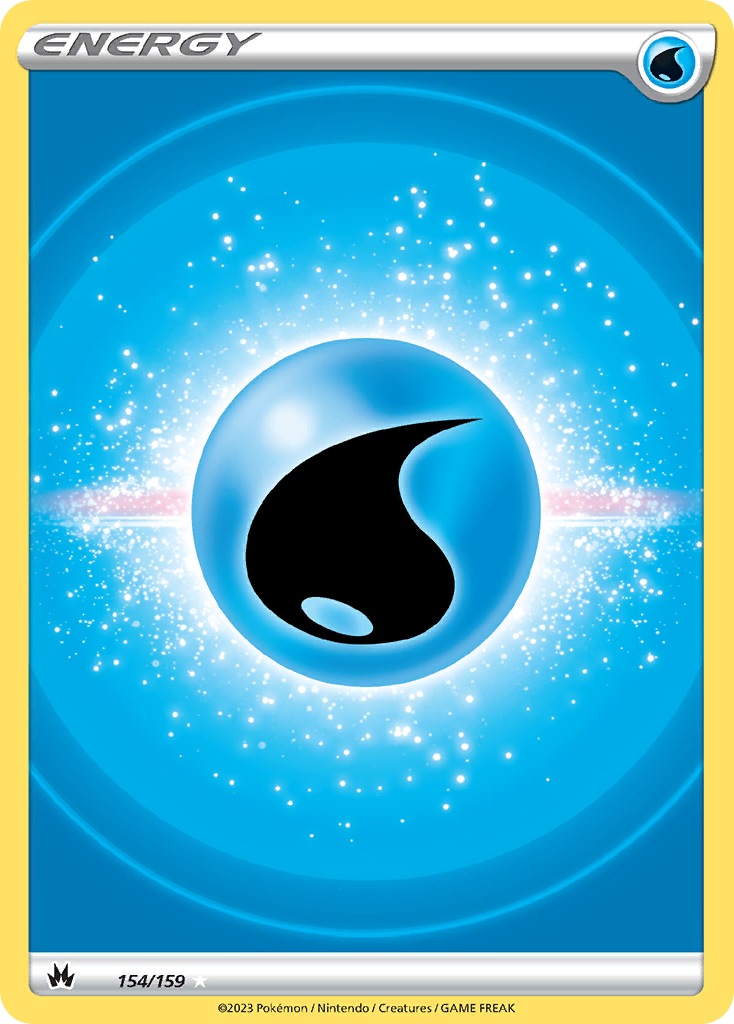 Water Energy 154/159 Rare Ultra | Crown Zenith | Pokemon Card