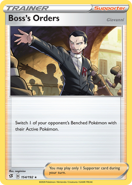 Boss's Orders 154/192 Rare Holo | Rebel Clash | Pokemon Card