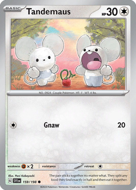 Tandemaus 159/198 Common | Scarlet & Violet | Pokemon Card