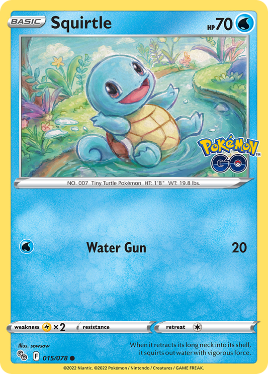 Squirtle 15/78 Common | Pokémon GO | Pokemon Card