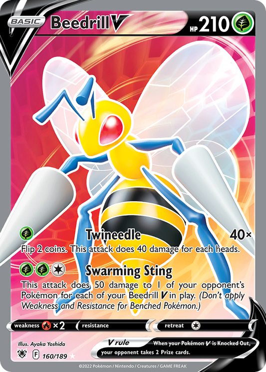 Beedrill V 160/189 Rare Ultra | Astral Radiance | Pokemon Card