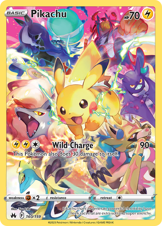 Pikachu 160/159 Rare Secret | Crown Zenith | Pokemon Card