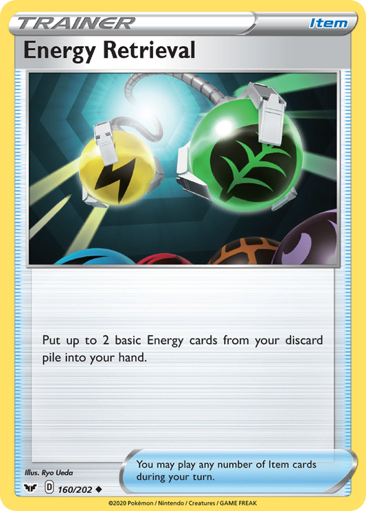 Energy Retrieval 160/202 Uncommon | Sword & Shield | Pokemon Card