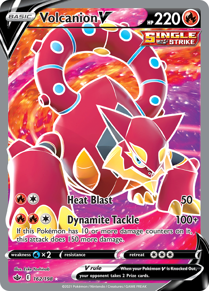 Volcanion V 162/198 Rare Ultra | Chilling Reign | Pokemon Card