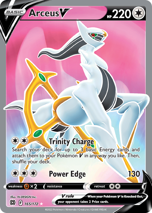 Arceus V 165/172 Rare Ultra | Brilliant Stars | Pokemon Card