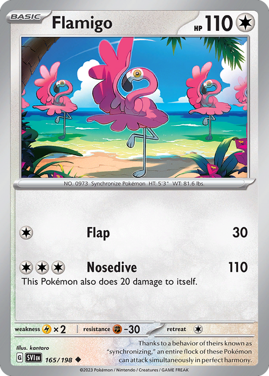 Flamigo 165/198 Uncommon | Scarlet & Violet | Pokemon Card