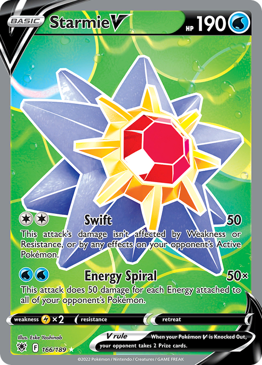 Starmie V 166/189 Rare Ultra | Astral Radiance | Pokemon Card