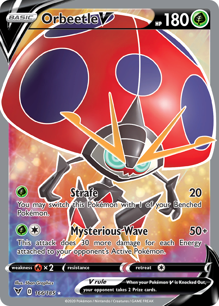 Orbeetle V 166/185 Rare Ultra | Vivid Voltage | Pokemon Card
