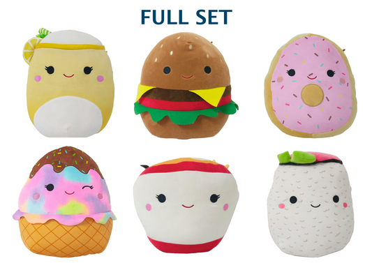 Food Squad (Full Set of 6) 7" - 7.5" Squishmallows