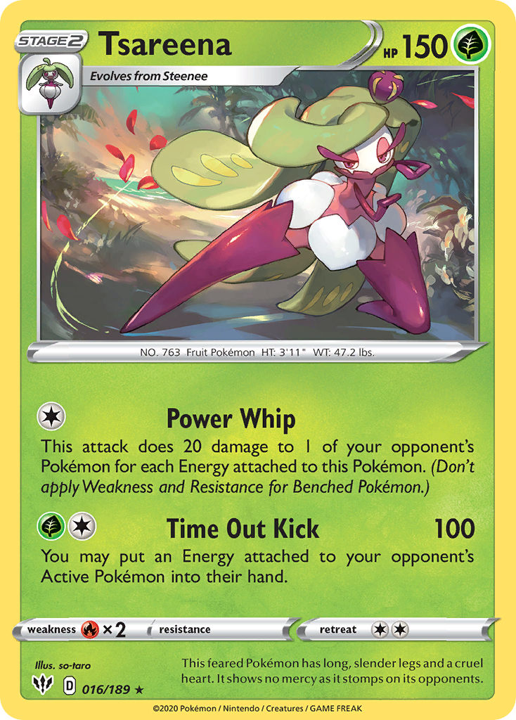 Tsareena 16/189 Rare | Darkness Ablaze | Pokemon Card