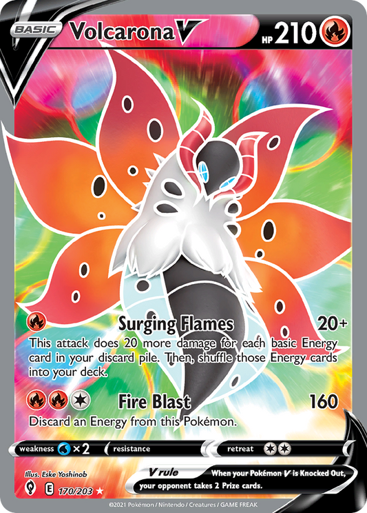 Volcarona V 170/203 Rare Ultra | Evolving Skies | Pokemon Card