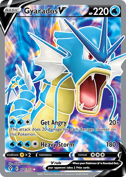 Gyarados V 171/203 Rare Ultra | Evolving Skies | Pokemon Card