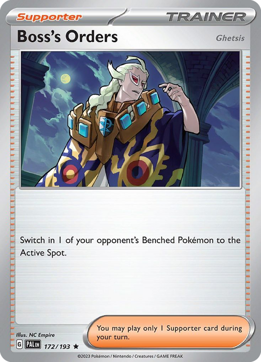 Boss's Orders (Ghetsis) 172/193 Rare Holo | Paldea Evolved | Pokemon Card