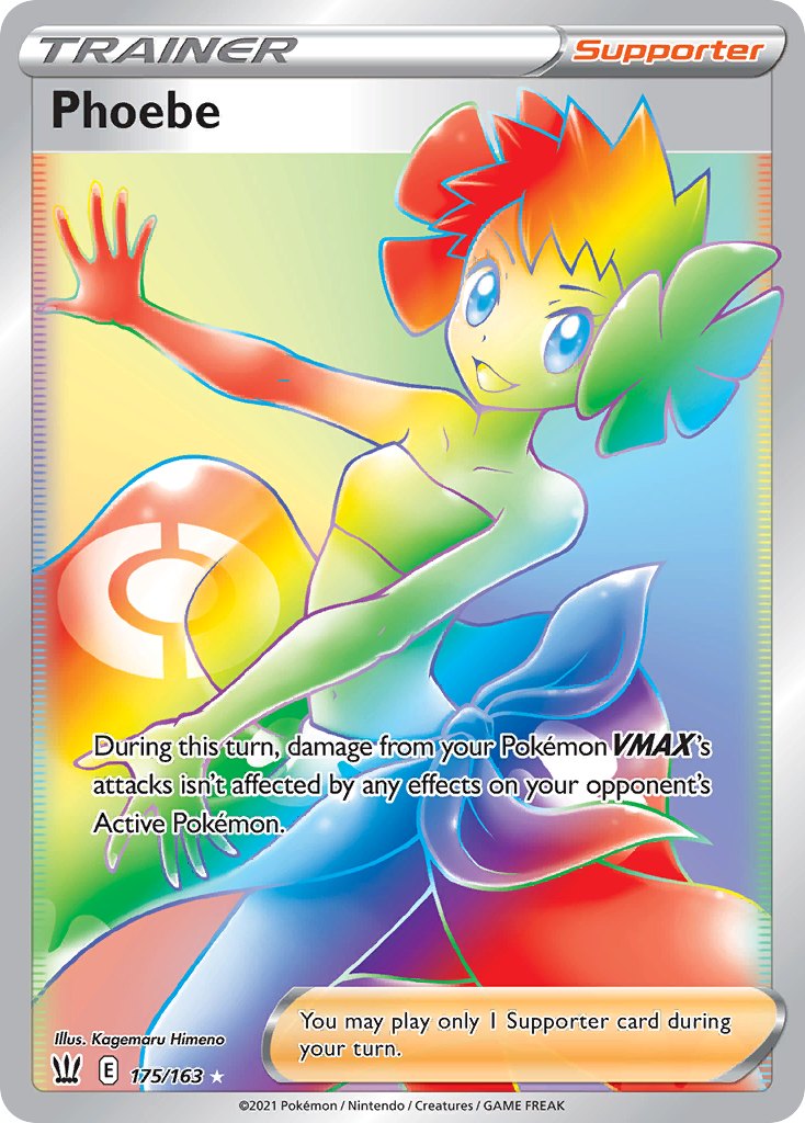 Phoebe 175/163 Rare Rainbow | Battle Styles | Pokemon Card