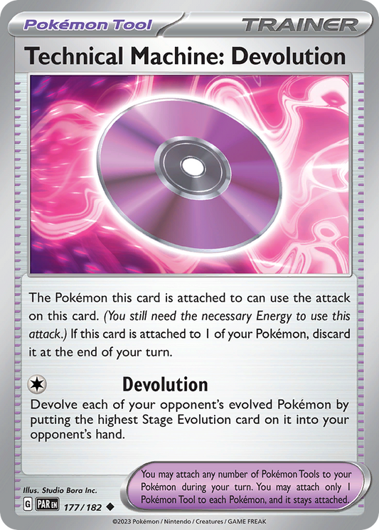 Technical Machine: Devolution 177/182 Uncommon | Paradox Rift | Pokemon Card